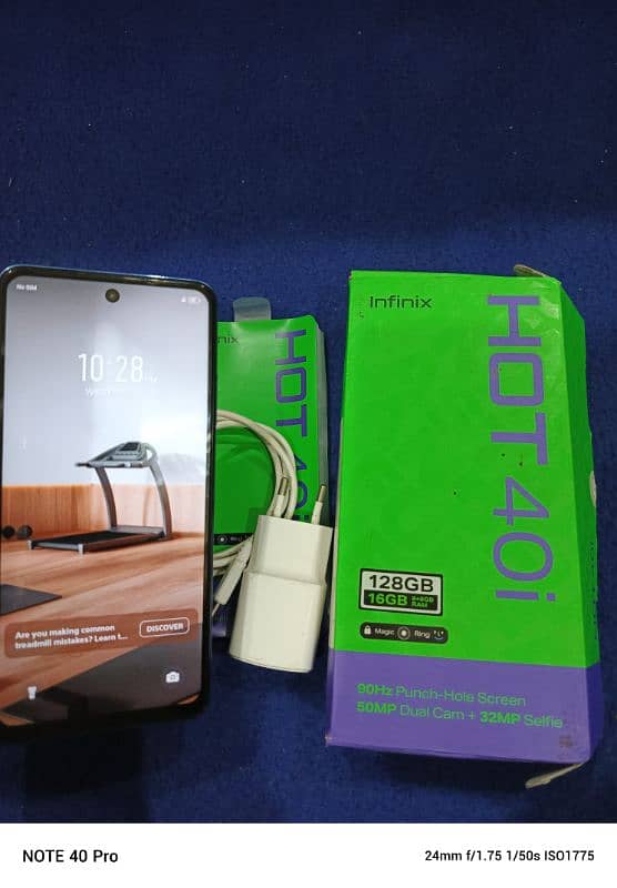 infinix Hot 40i Just Box Open 10//0 With Complete Box Charge 7