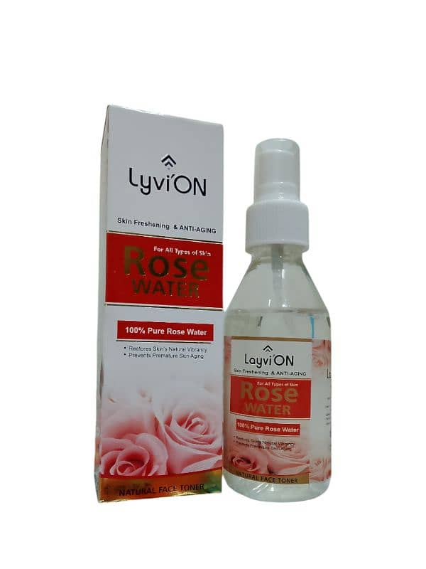 100 % Pure, Rose Water by Lyvi`ON 120ml, Cash on Delivery available 0