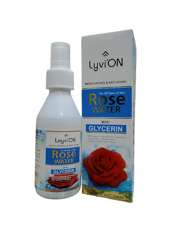 100 % Pure, Rose Water by Lyvi`ON 120ml, Cash on Delivery available 2