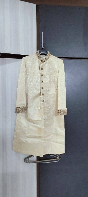 groom dress sherwani,kam waly shoes matching,achicen(kullah) 1