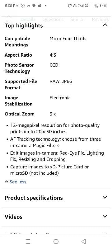 OLYMPUS FE-46 camera for sale 6