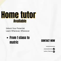 Home Tuition for Classes 1-10 | Expert Tutor Available