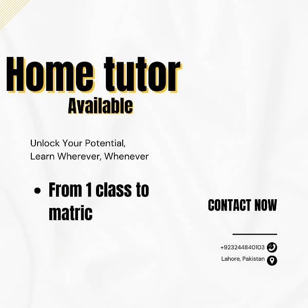 Home Tuition for Classes 1-10 | Expert Tutor Available 0