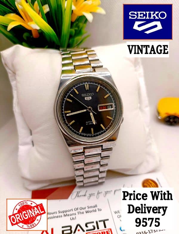 SEIKO 5 CITIZENS ORIENT AUTOMATIC MEN WRIST WATCH 03161737353 19