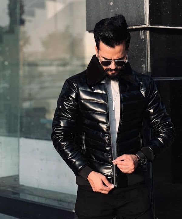 Black Dapper leather Jacket 0