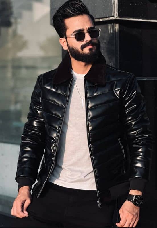 Black Dapper leather Jacket 1