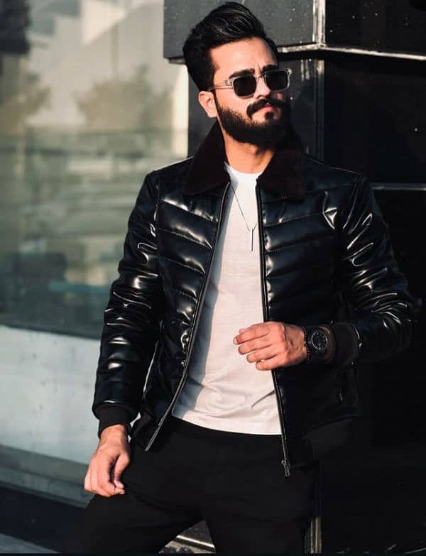 Black Dapper leather Jacket 2