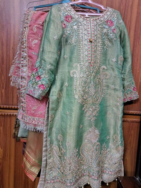 tilla work mehndi  suit one time wear 1