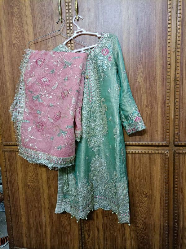 tilla work mehndi  suit one time wear 3