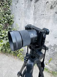 Sony alpha 6400 with kit lens and sigma 30mm lens and tripod