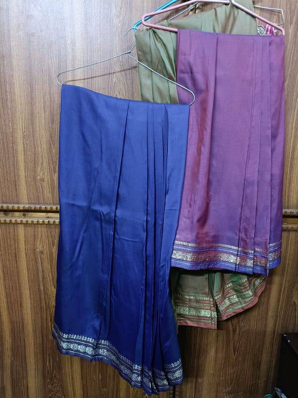 3 stitched Indian kattan bnarsi sarees 1