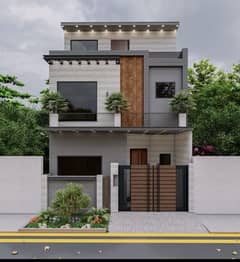 3 MARLA FACING PARK TRIPPLE STOREY BRAND NEW HOUSE WITH ROOF GARDEN FOR SALE AT HOT LOCATION