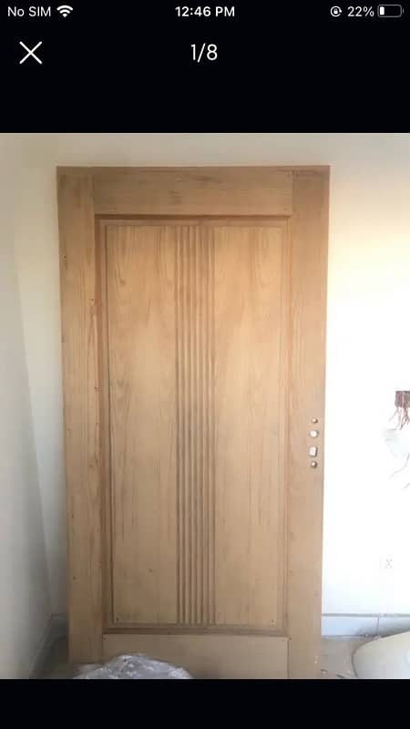 steel door and Ash wood Doors one Pair 3