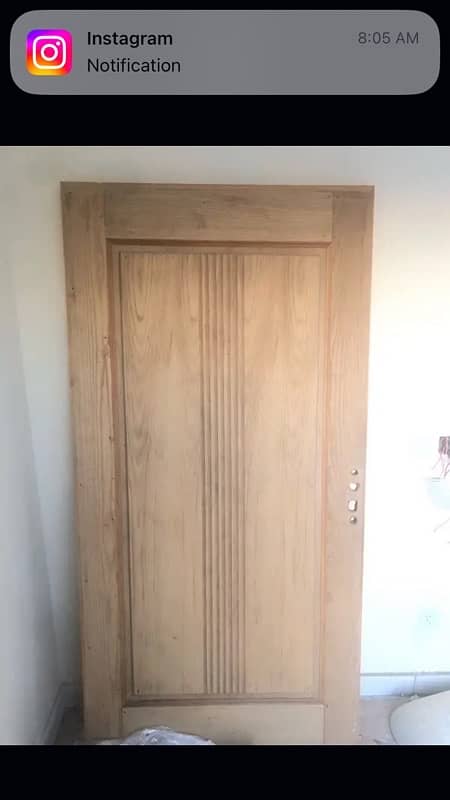 steel door and Ash wood Doors one Pair 4