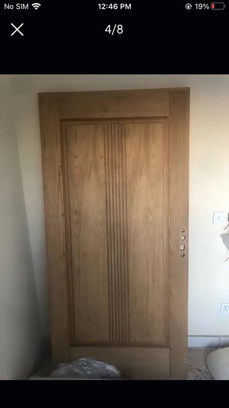 steel door and Ash wood Doors one Pair 5