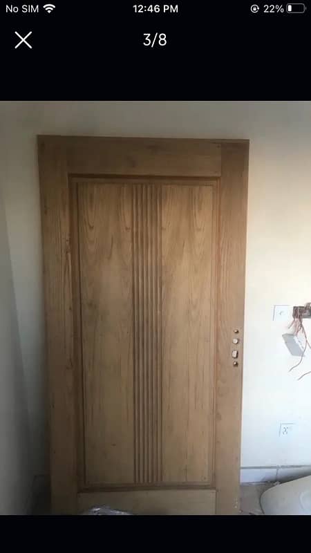 steel door and Ash wood Doors one Pair 6