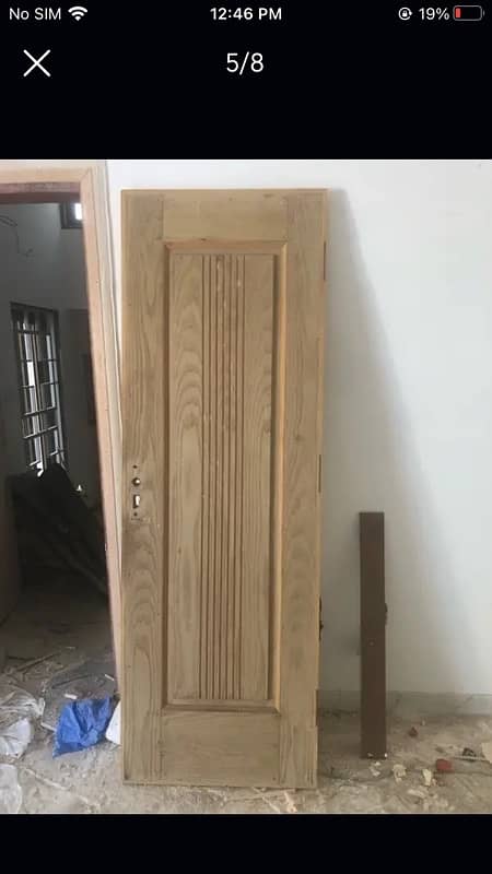 steel door and Ash wood Doors one Pair 7