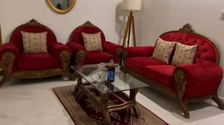 Comfortable Red Sofa Set