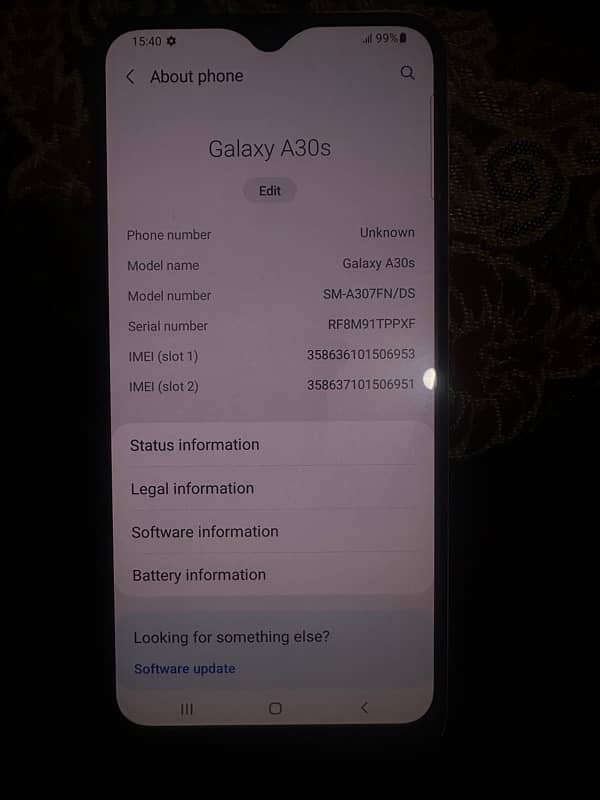 Samsung galaxy A30s 0