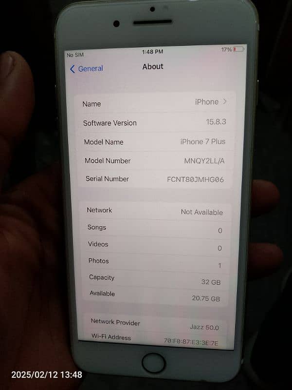 apple I phone 7 plus 32GB PTA approved golden color 7