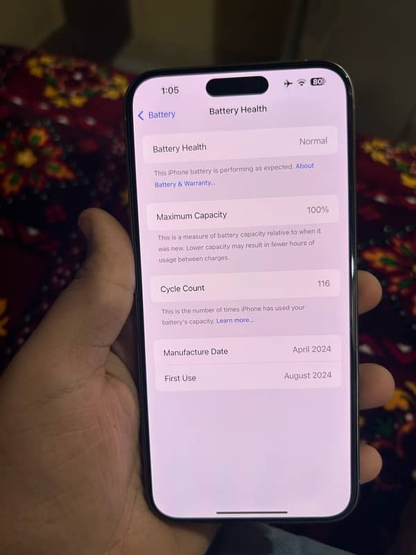 iPhone 15 Pro Max Dual Sim 100 health 1