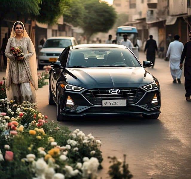 Rent A Car (Elantra 2022 Black Colour) 12