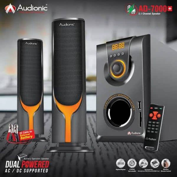 Audionic AD-7000+New Pin Pack Best Bass Speaker in All Audionic Models 1