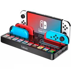 Tokluck Switch TV Docking Station with Joy Con Charger and 10 Card Ga