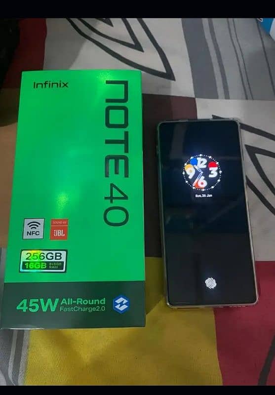 INFINIX NOTE 40 (8+8/256) COMPLETE BOX 9