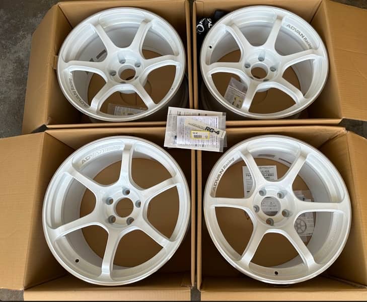 Yokohama Advan gt concave 18’’ 9jj 114pcd 5 nut rims for sale 0