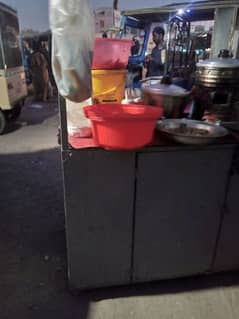 Fries and samosa counter