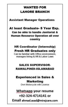 Job Opportunity