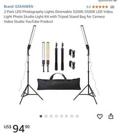 Led photography lights dimmable 5500k