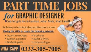 Jobs for Female Graphic Desigers who live near Gulshan, Johar, Malir