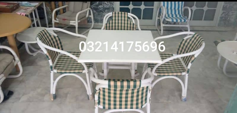 UPVC RATTAN OUTDOOR GARDEN FURNITURE SOFA SET CHAIRS TABLE UMBRELLA 1