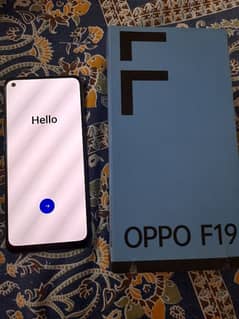 oppo f19 1 hand use with box 6+6 128