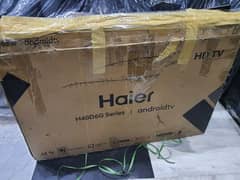 Haier 40 inch led complete box Neat condition android led (just call)