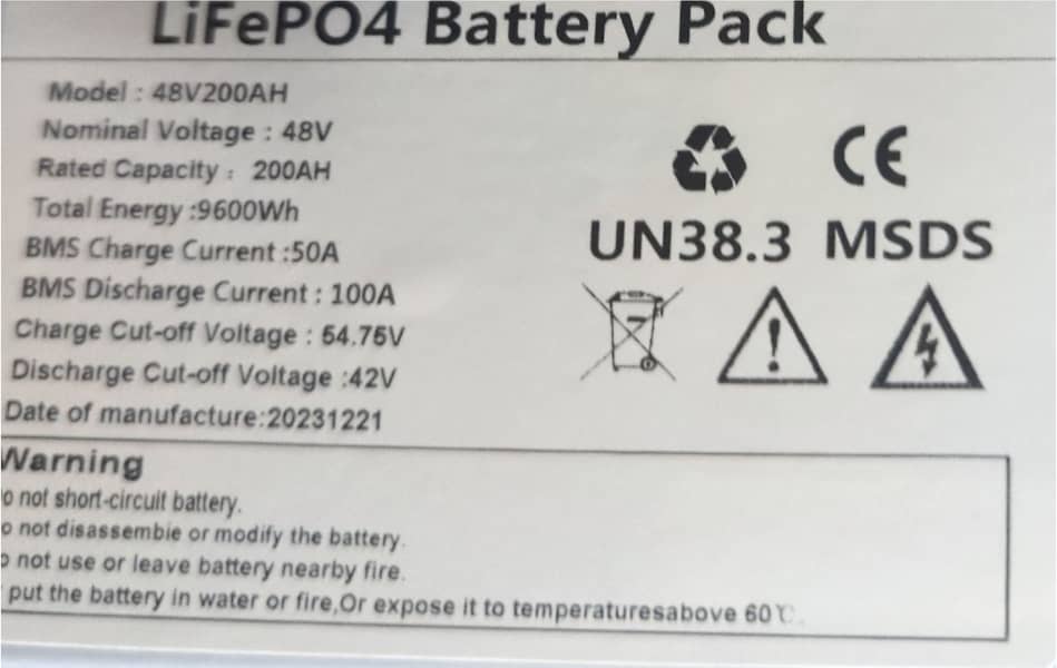 51.2V 200AHC LifePO4 Lithium Ion Phosphate Powerwall Battery 6