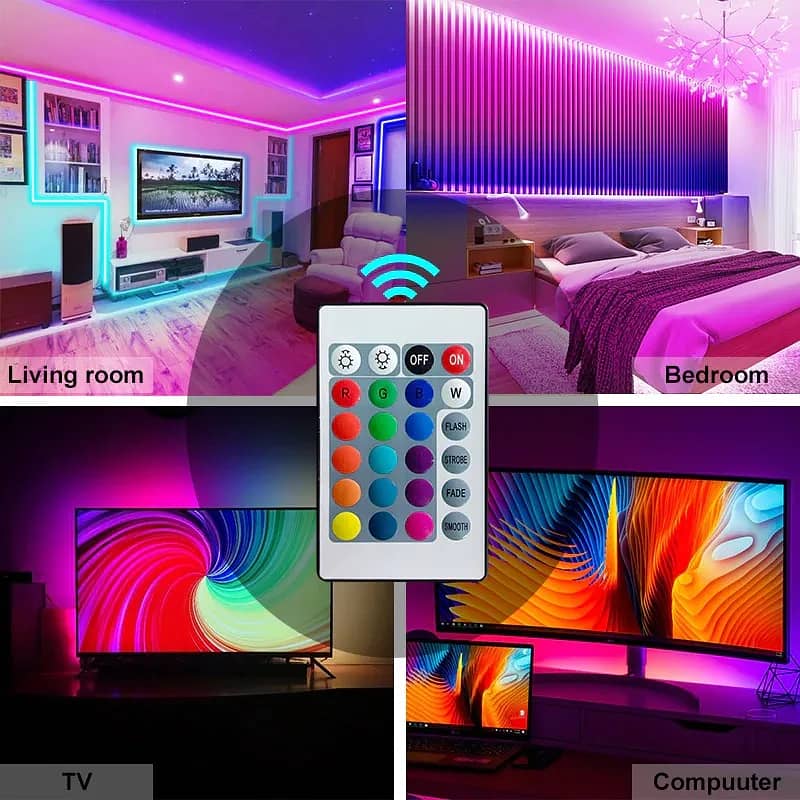 RGB Led Lights for Bedroom with Remote Control 2