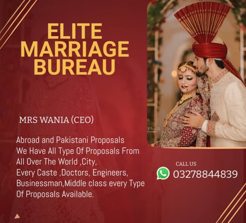 Marriage Bureau services Online rishta Pakistan & Abroad proposals 0