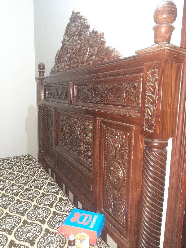 Pure wooden bed set 0