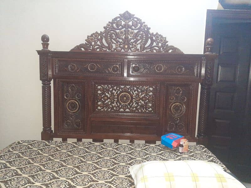 Pure wooden bed set 2