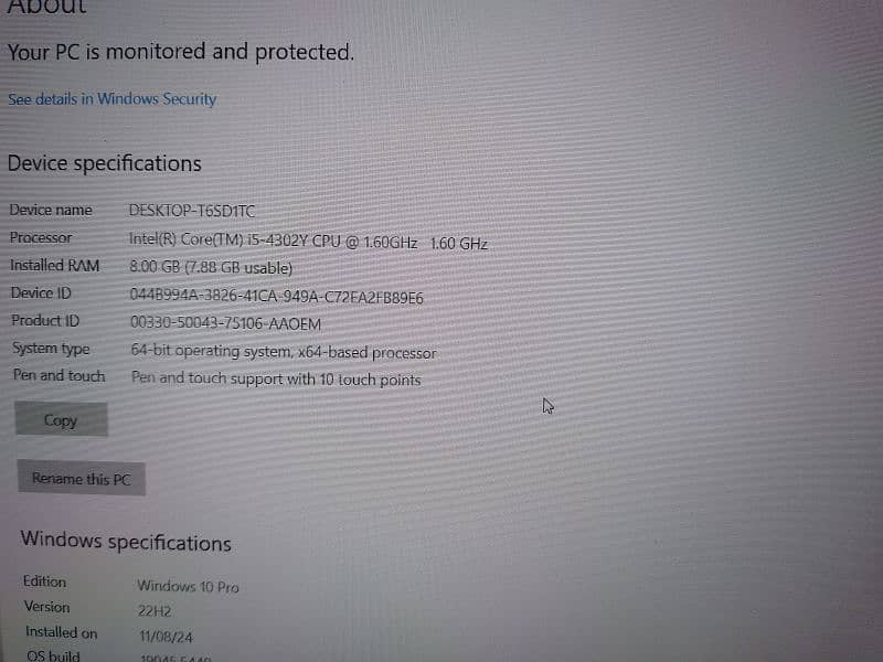 Touch Laptop Urgent Sale 6th Genration Pro x 2 19