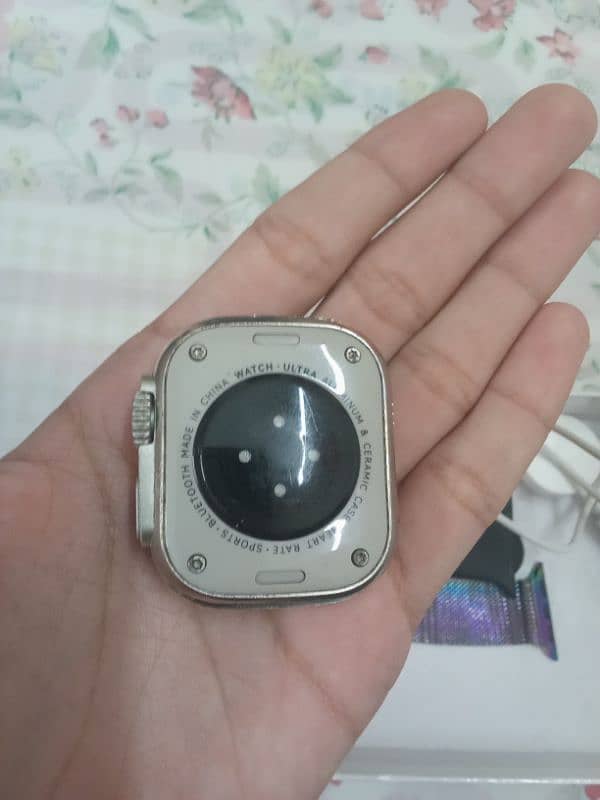 T10 ultra smart watch with extra 2 straps and charger 2