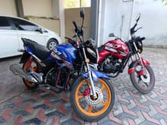 Honda CB 150 Red and Blue