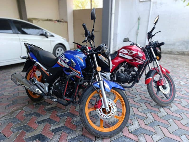 Honda CB 150 Red and Blue 0