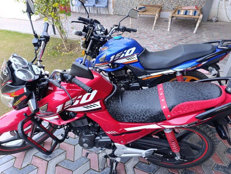 Honda CB 150 Red and Blue 2