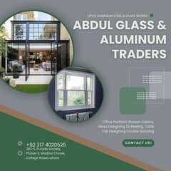 Glass & aluminum work/Office Partition/Shower Cabins/Led Mirrors