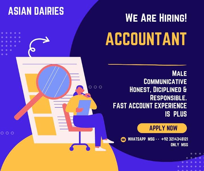 Accountant (Location: Harbanspura Road, Lahore) 0