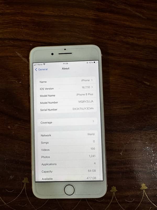 IPHONE 8 plus 64gb pta approved 1